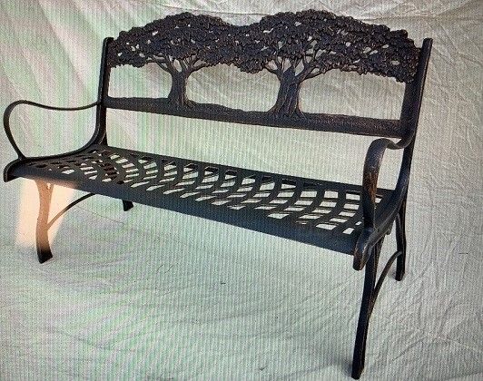 cast iron tree bench